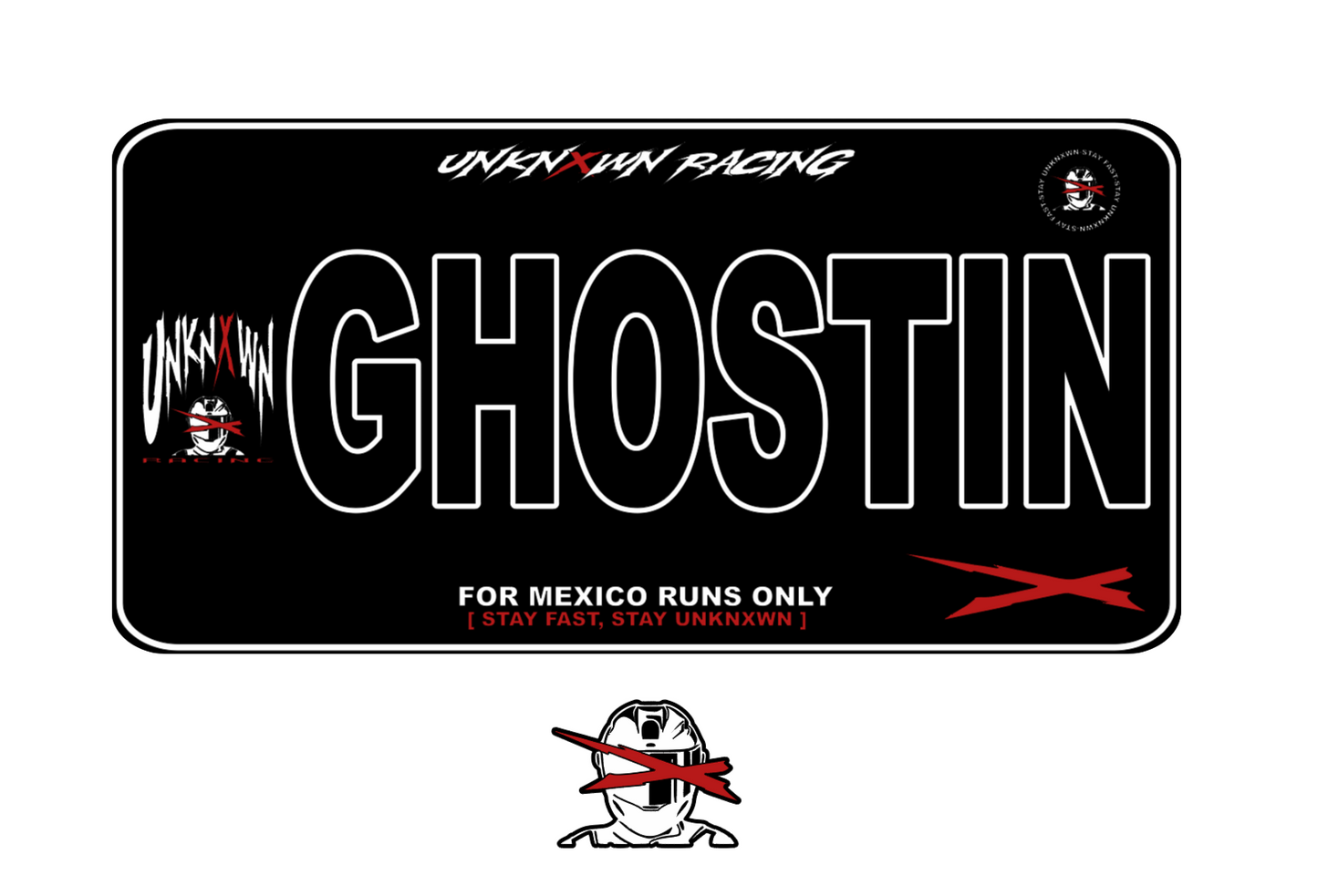 “GHOSTIN” plate