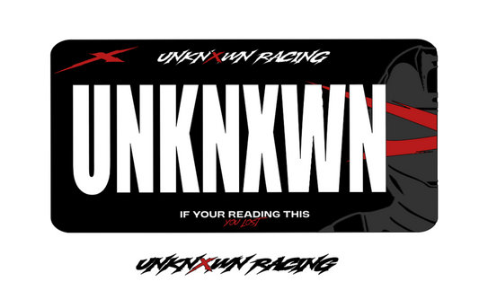 “UNKNXWN” plate