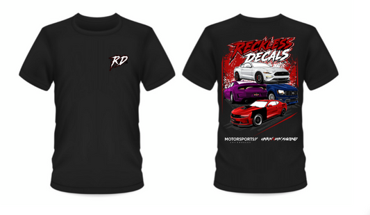 UKNXWN RACING X RECKLESS DECALS COLLAB SHIRT