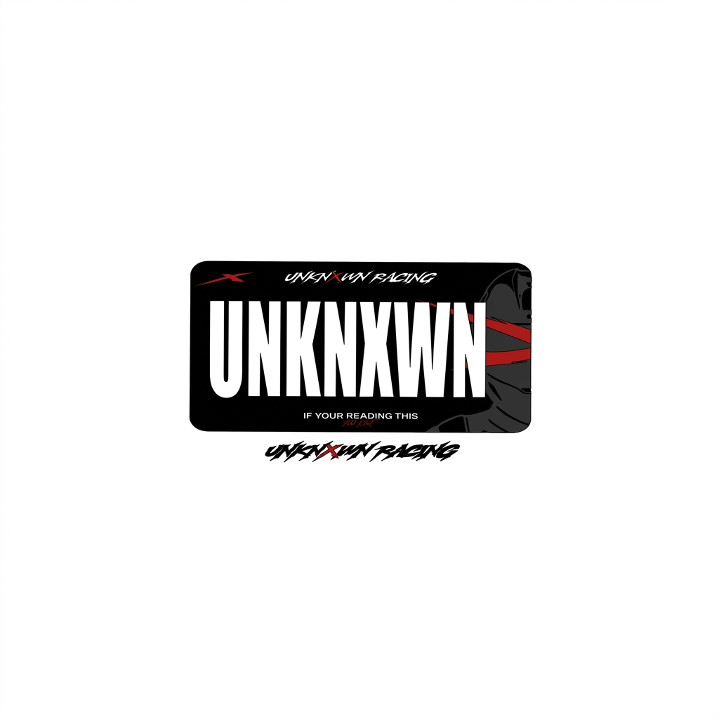 “UNKNXWN” Bike Plate