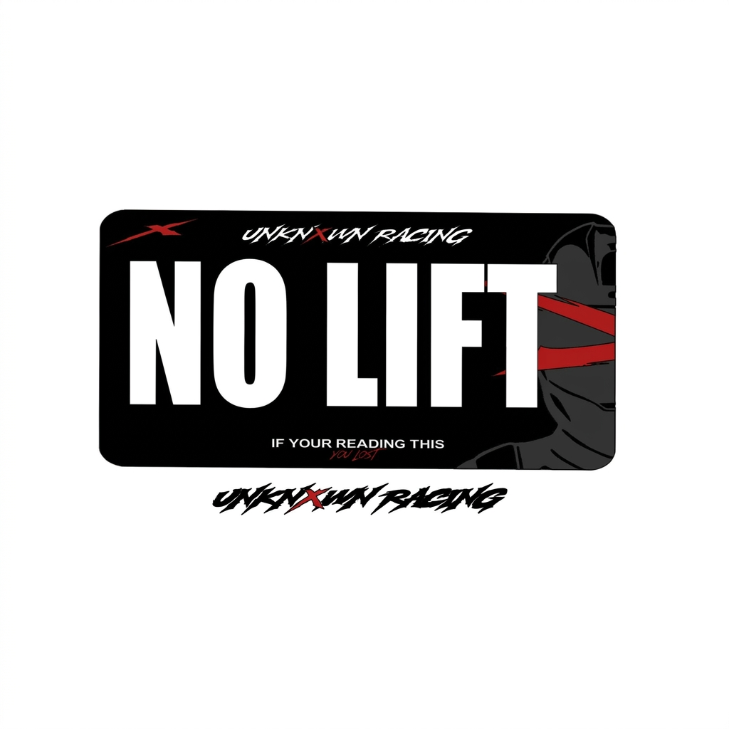 “NO LIFT” Bike plate