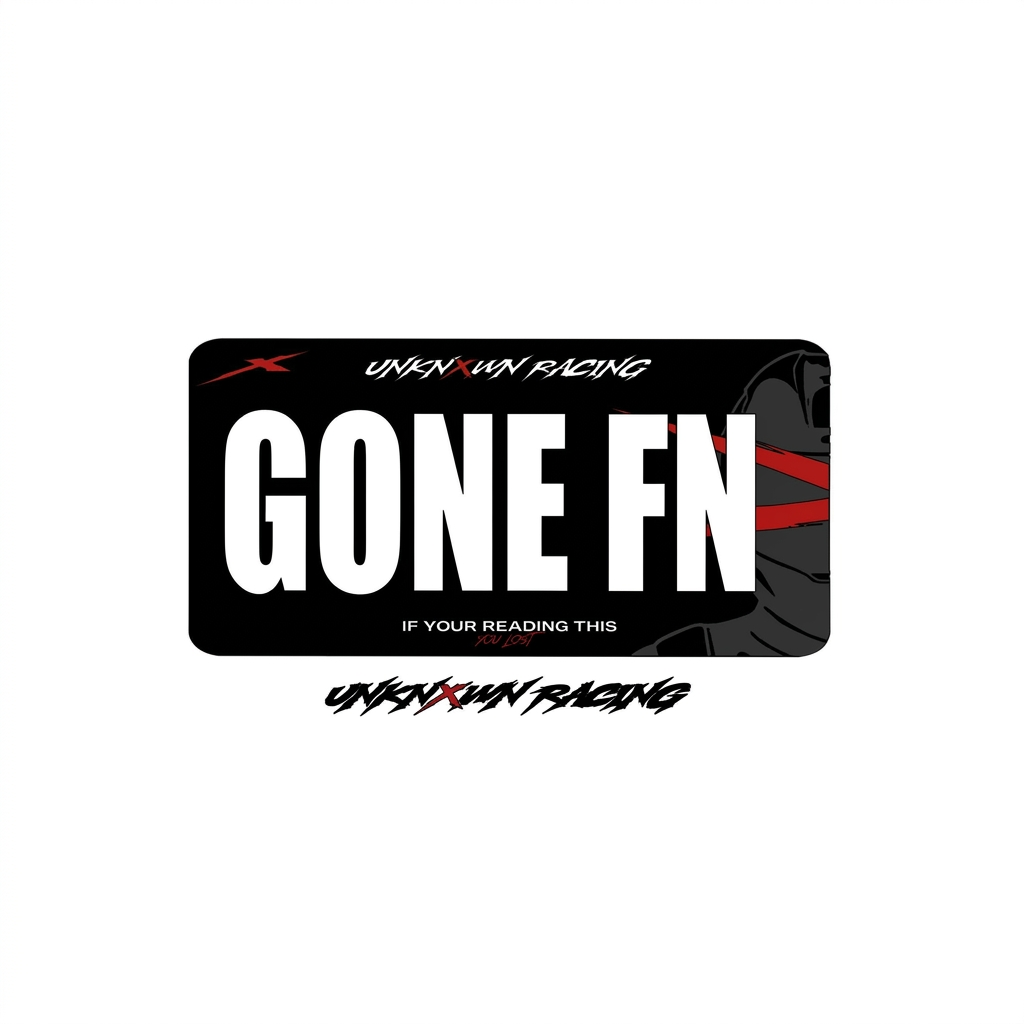 “GONE FN” Bike plate